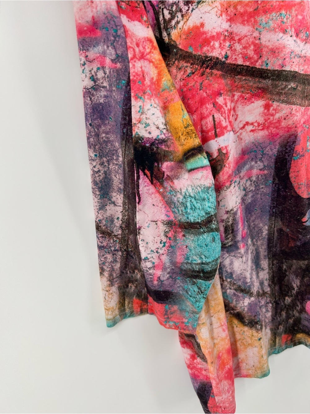 Parsley & Sage Top XL Abstract Art Print Tunic Lagenlook Artsy Boho 3/4 Sleeve - Picture 7 of 9